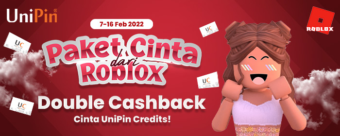 Ada Paket Cinta dari Roblox! Top Up di Bulan Valentine dan Dapatkan Double Cashback Cinta UniPin Credits!